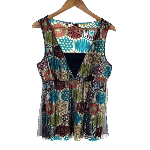 Rafaella Tops - Rafaella BOHO Sleeveless Baby Doll Lace Retro Top
